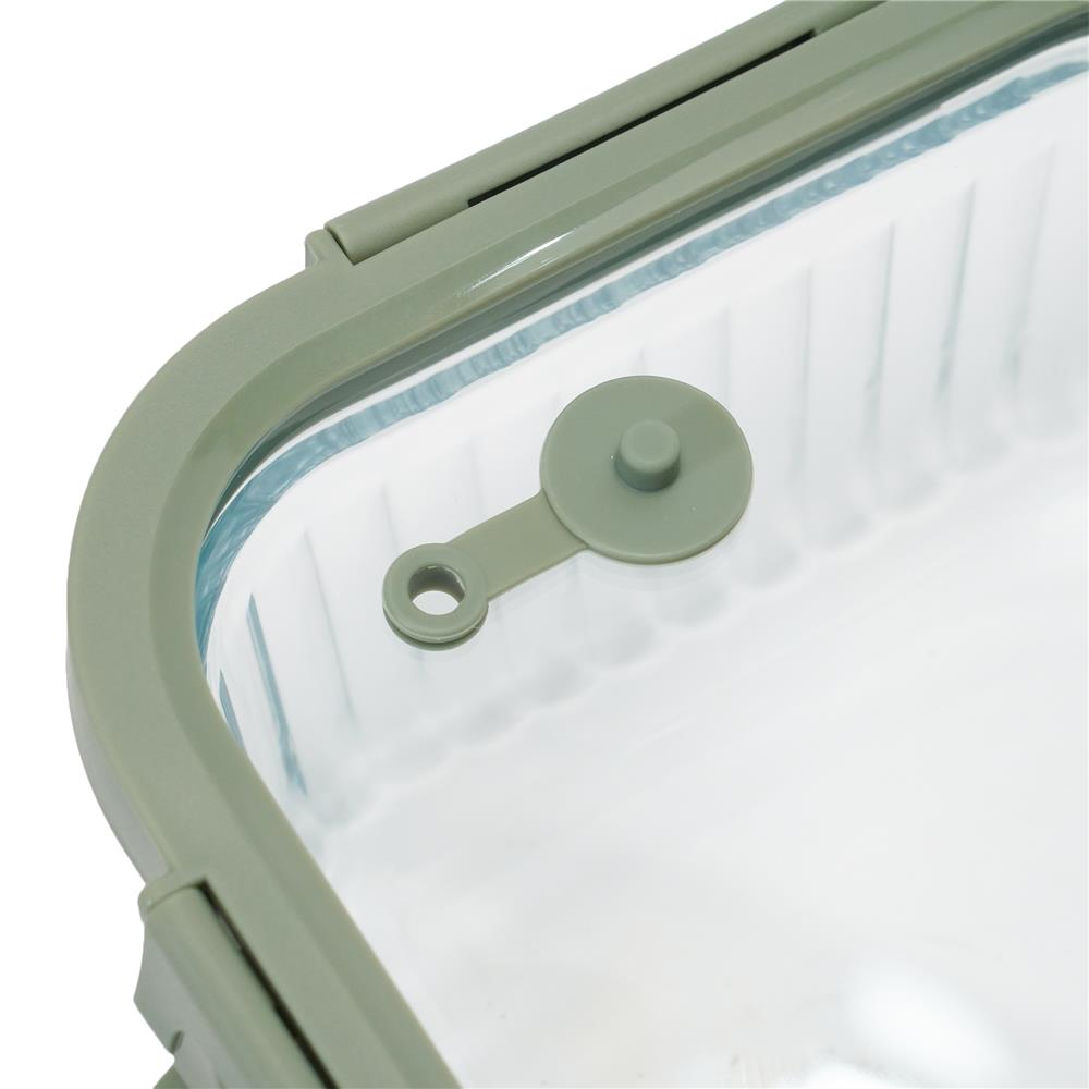 กล่องอาหารแก้วเหลี่ยม KECH RENA 1.52 ลิตร สีเทา