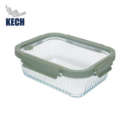 กล่องอาหารแก้วเหลี่ยม KECH RENA 1.52 ลิตร สีเทา_1