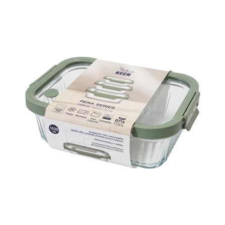 กล่องอาหารแก้วเหลี่ยม KECH RENA 1.52 ลิตร สีเทา_5