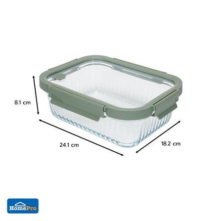 กล่องอาหารแก้วเหลี่ยม KECH RENA 1.52 ลิตร สีเทา_7