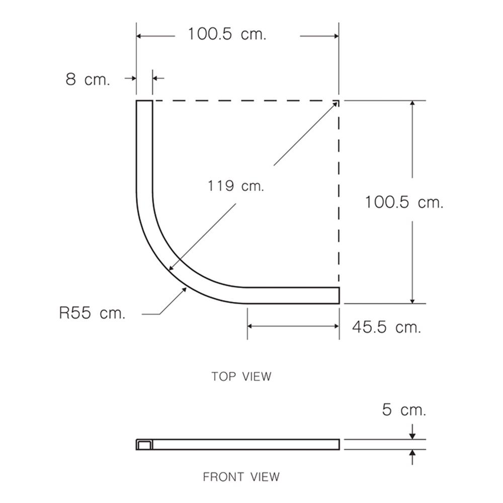 ธรณีเทียม I-SPA CURVE100/I-CS-CMC100-W 100X100 ซม. สีขาว