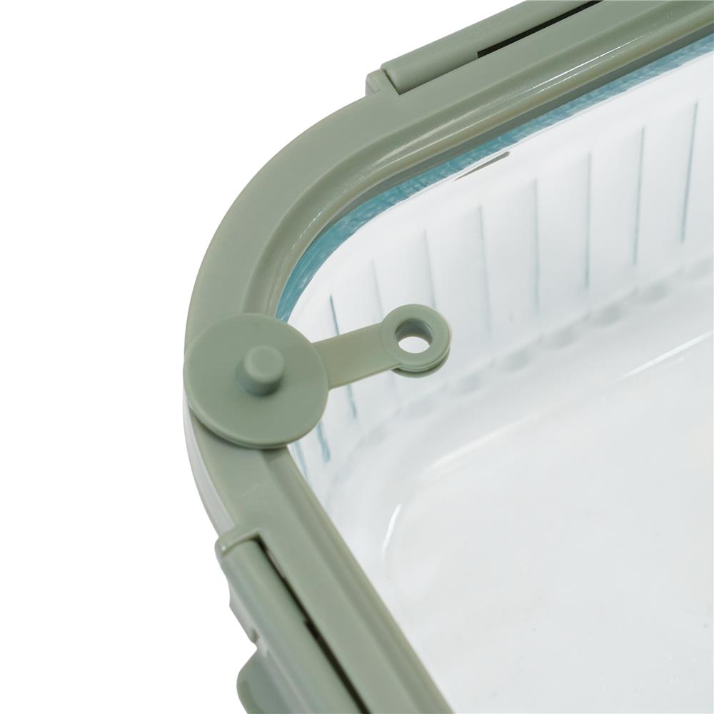 กล่องอาหารแก้วเหลี่ยม KECH RENA 1.1 ลิตร สีเทา