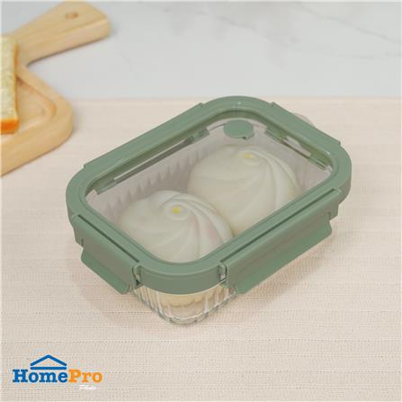 กล่องอาหารแก้วเหลี่ยม KECH RENA 0.64 ลิตร สีเทา_5