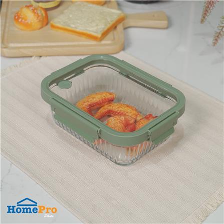 กล่องอาหารแก้วเหลี่ยม KECH RENA 0.37 ลิตร สีเทา_5