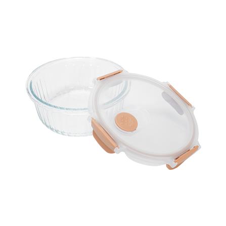 กล่องอาหารแก้วกลม KECH RUSSELL 0.65 ลิตร สีพีช_3