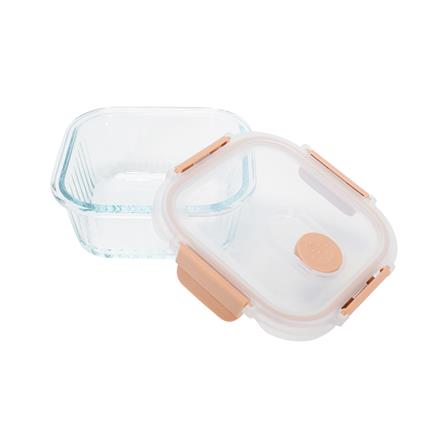 กล่องอาหารแก้วเหลี่ยม KECH RUSSELL 0.52 ลิตร สีพีช_2