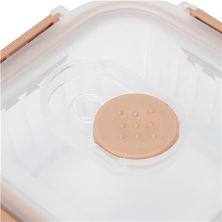 กล่องอาหารแก้วเหลี่ยม KECH RUSSELL 0.32 ลิตร สี่พีช_3