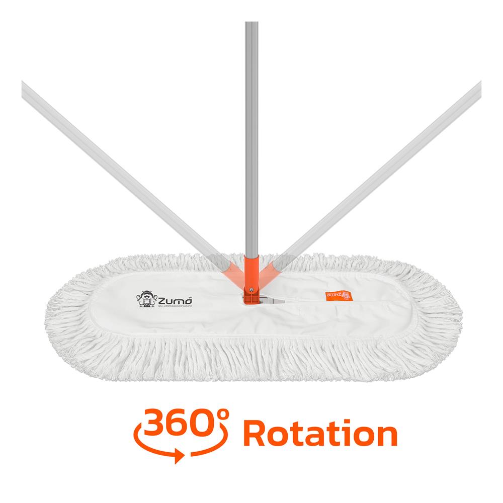 ไม้ม็อบถูพื้นดันฝุ่น 24 นิ้ว ZUMO ZM24 สีขาว/ส้ม