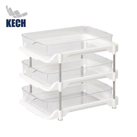 ชั้นวางของพร้อมถาดใส 3 ชั้น KECH BRINK 24X34X28.5 ซม._0