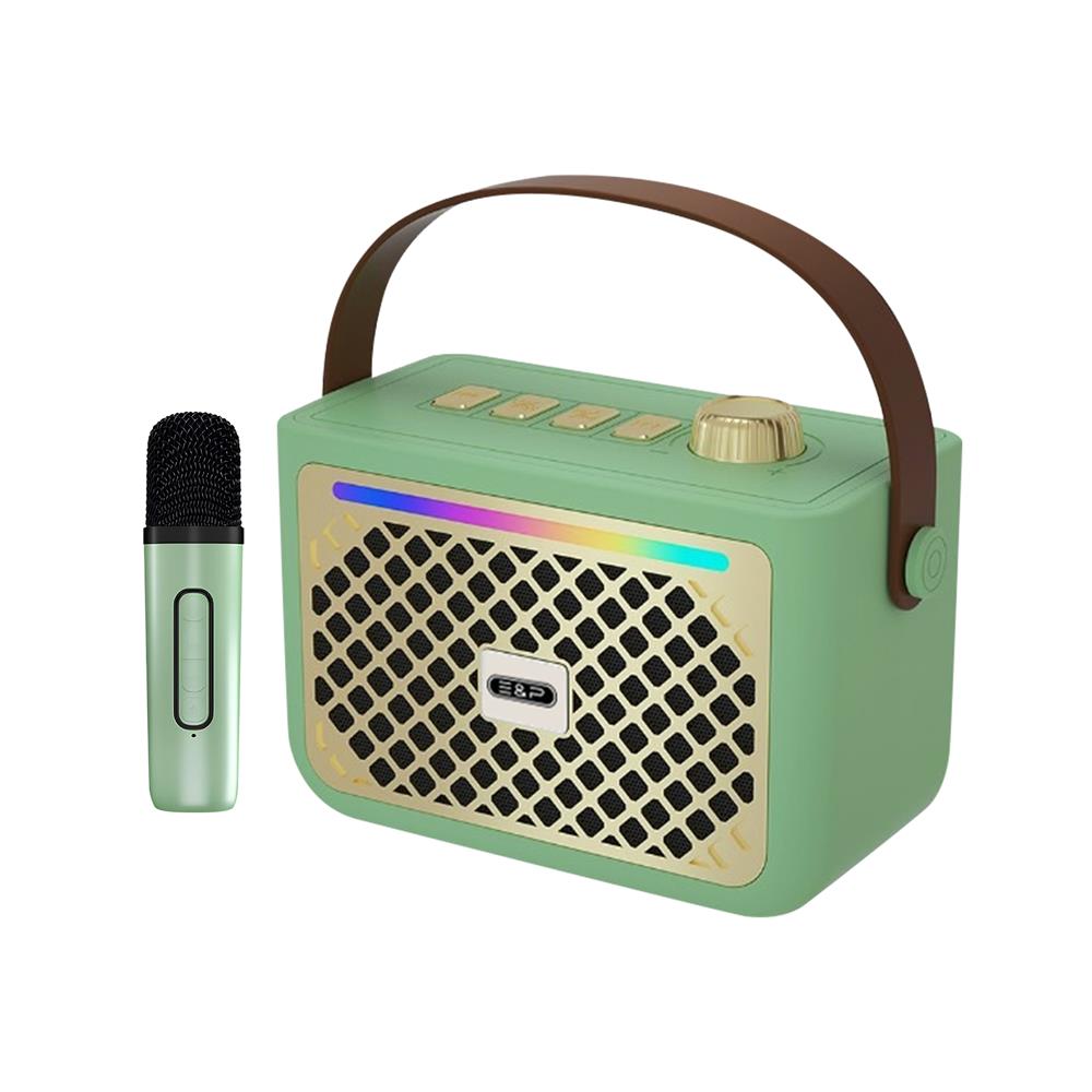 ลำโพงบลูทูธพร้อมไมค์ E&P LILLY สีเขียว