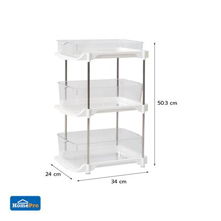 ชั้นวางของพร้อมถาดใส 3 ชั้น KECH BRINK 24X34X50.3 ซม._6