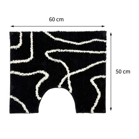 พรมห้องน้ำ HOME LIVING STYLE BILLIE 50X60 ซม. สีดำ_6