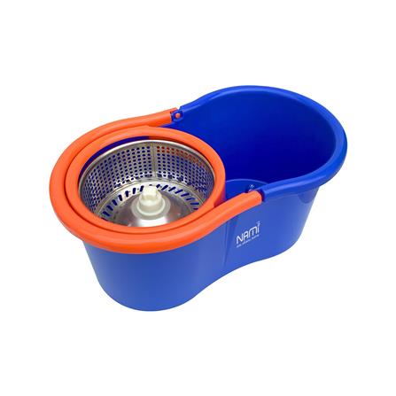 ชุดอุปกรณ์ถังปั่นพร้อมไม้ม็อบ NAMI WAVE สีส้ม/น้ำเงิน_2