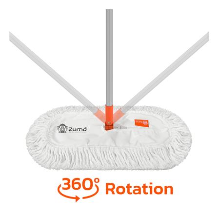 ไม้ม็อบถูพื้นดันฝุ่น 18 นิ้ว ZUMO ZM24 สีขาว/ส้ม_3