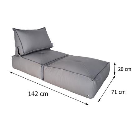 เบาะรองนั่ง HOME LIVING STYLE COLONY 28X56 นิ้ว สีเทา_6