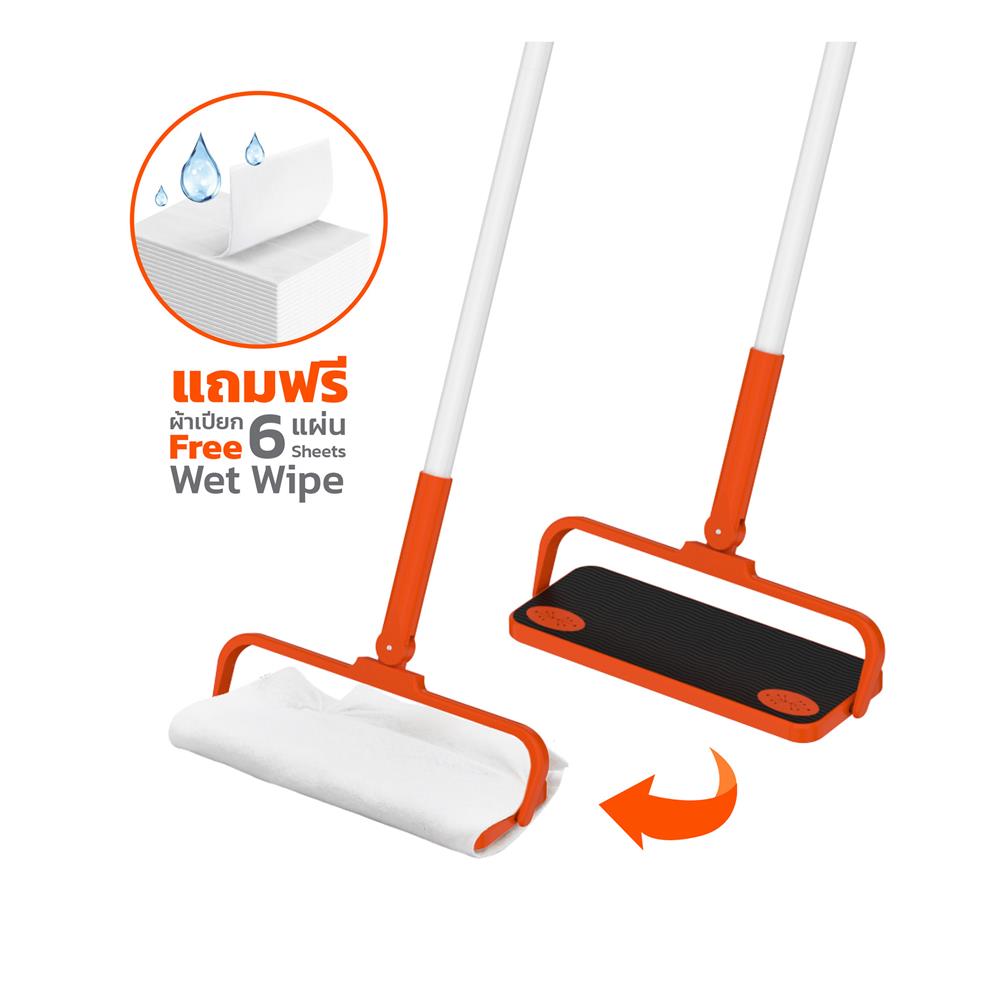 ไม้เมจิกม็อบดันฝุ่น ZUMO NYLON ZM14 สีขาว/ส้ม