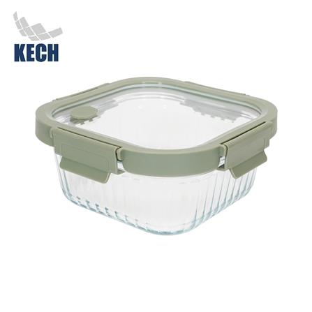 กล่องอาหารแก้วเหลี่ยม KECH RENA 0.8 ลิตร สีเทา_1