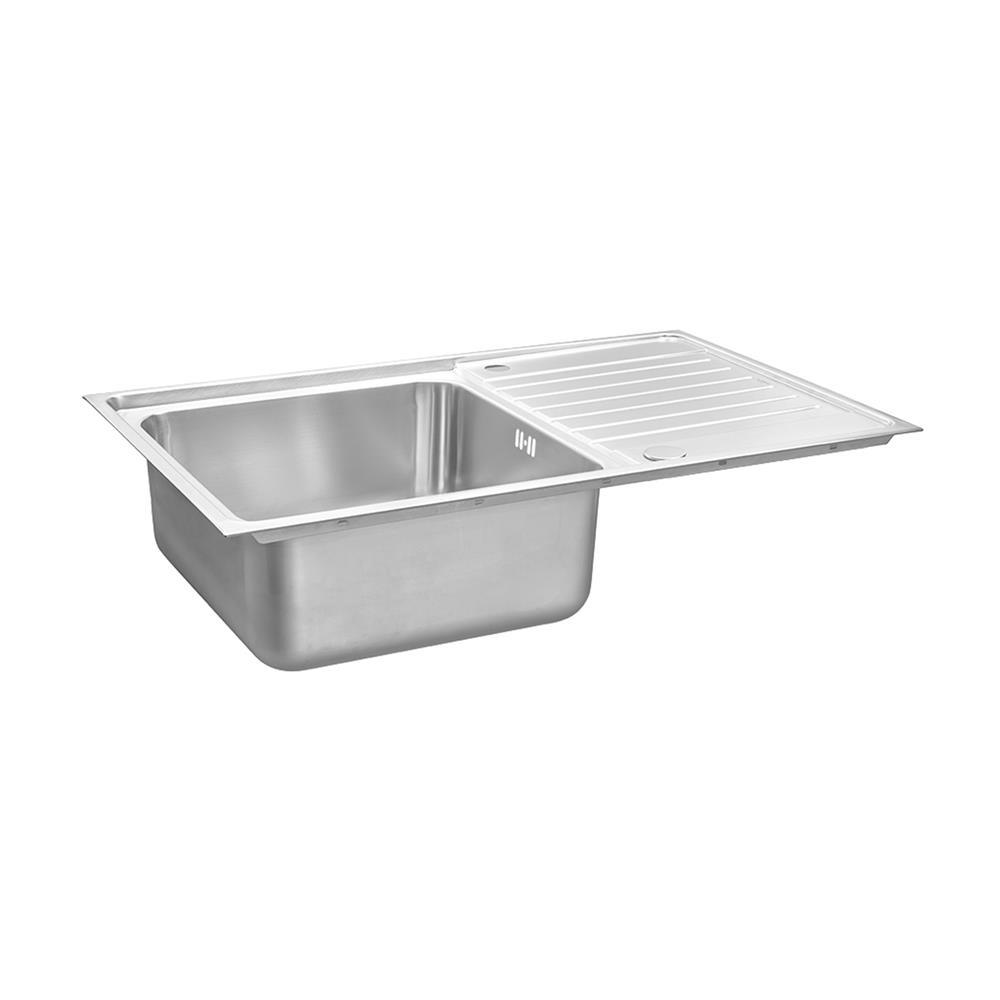 ซิงค์ฝัง 1 หลุม 1 ที่พัก MEX DLC81 สีเงิน