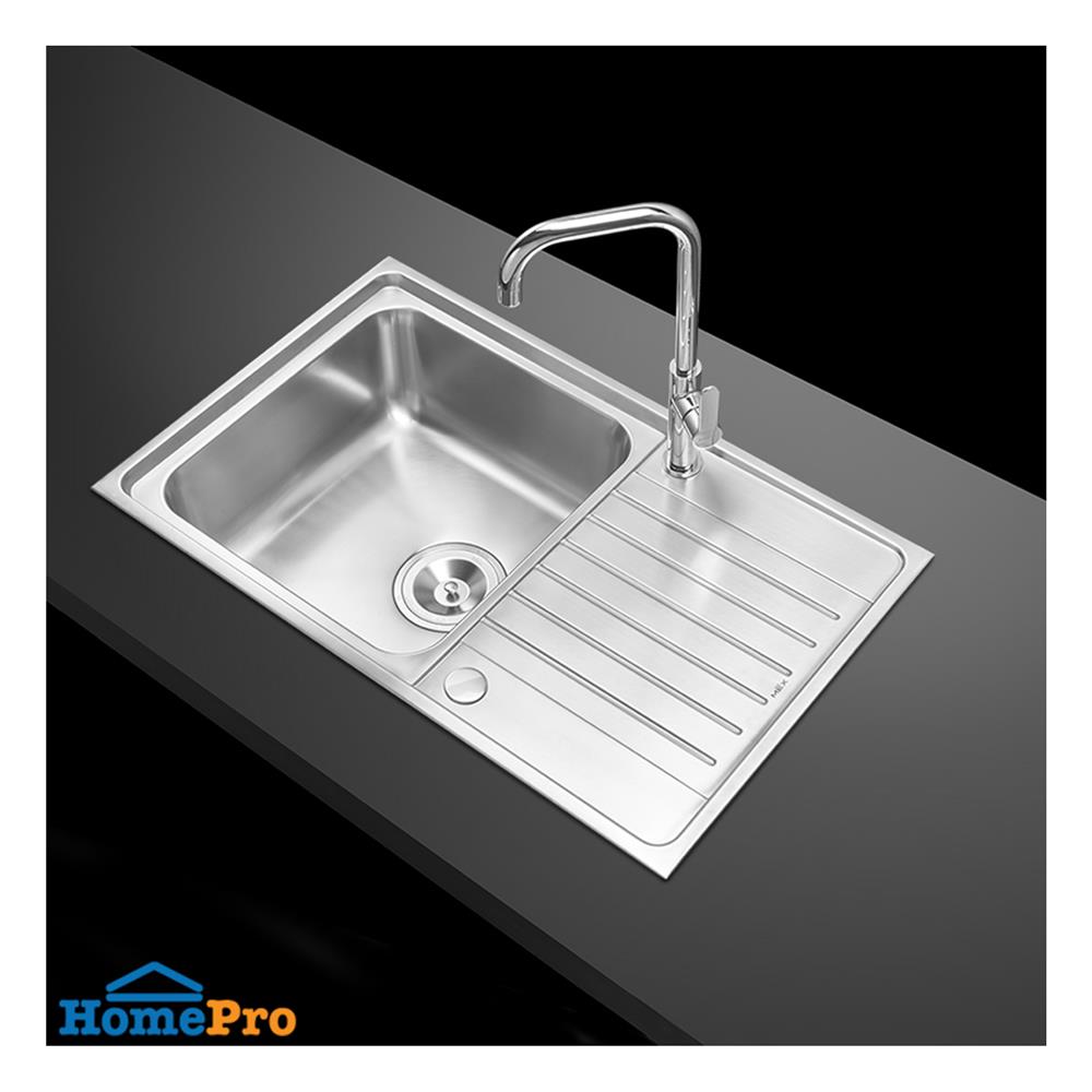 ซิงค์ฝัง 1 หลุม 1 ที่พัก MEX DLC81 สีเงิน