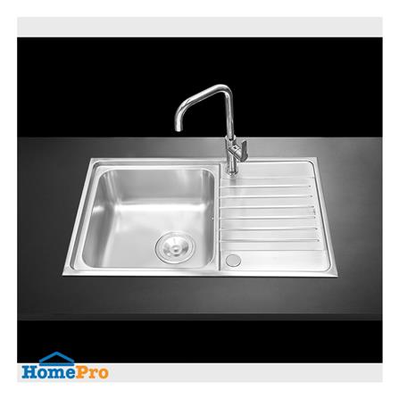 ซิงค์ฝัง 1 หลุม 1 ที่พัก MEX DLC81 สีเงิน_6