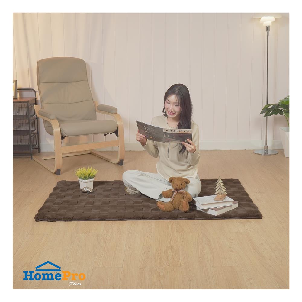 พรม HOME LIVING STYLE WEFER 90X150 ซม. สีน้ำตาลเข้ม