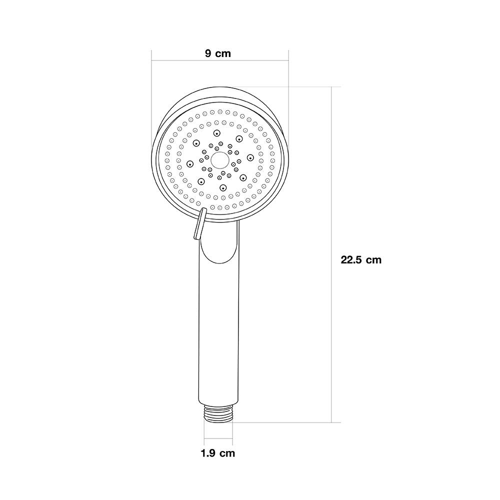 ชุดฝักบัวสายอ่อน 5 ระดับ ELEGANCE EG-9504 สีดำ
