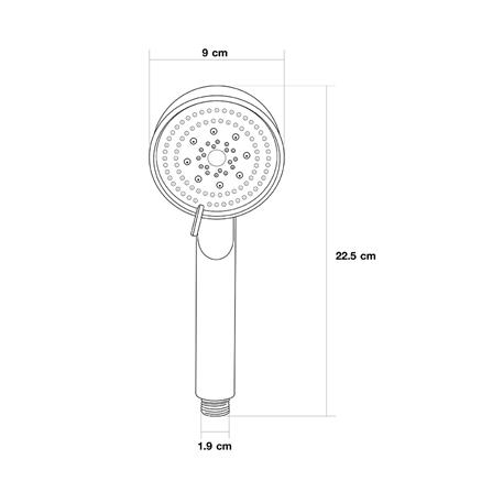 ชุดฝักบัวสายอ่อน 5 ระดับ ELEGANCE EG-9504 สีดำ_3