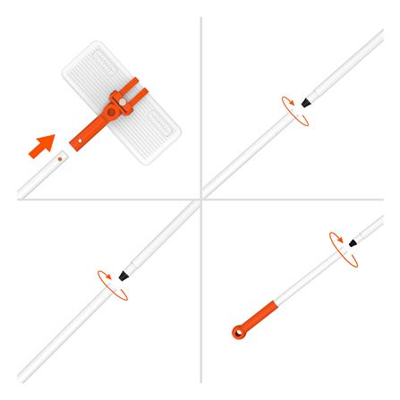 ไม้เมจิกม็อบดันฝุ่น ZUMO SUPERMAN ZM12 สีขาว/ส้ม_3