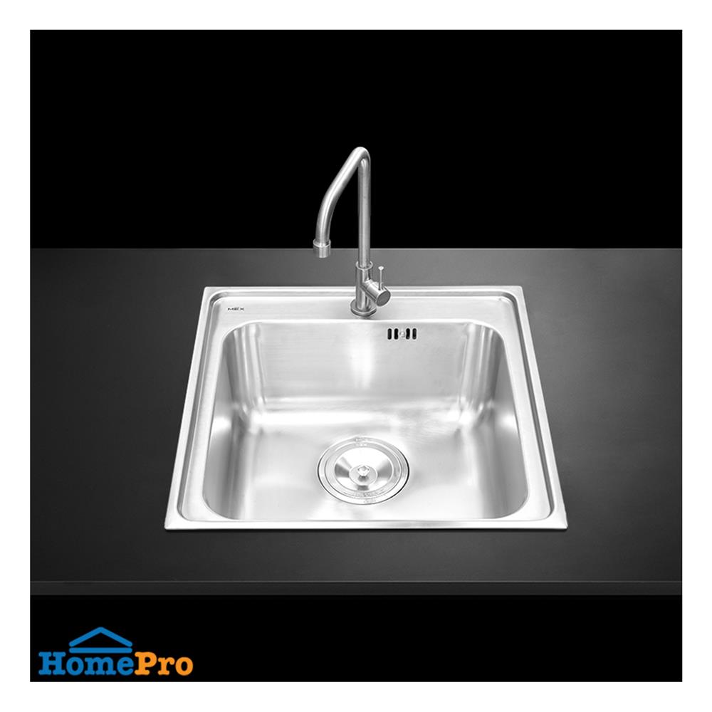 ซิงค์ฝัง 1 หลุม MEX DLC50 สีเงิน