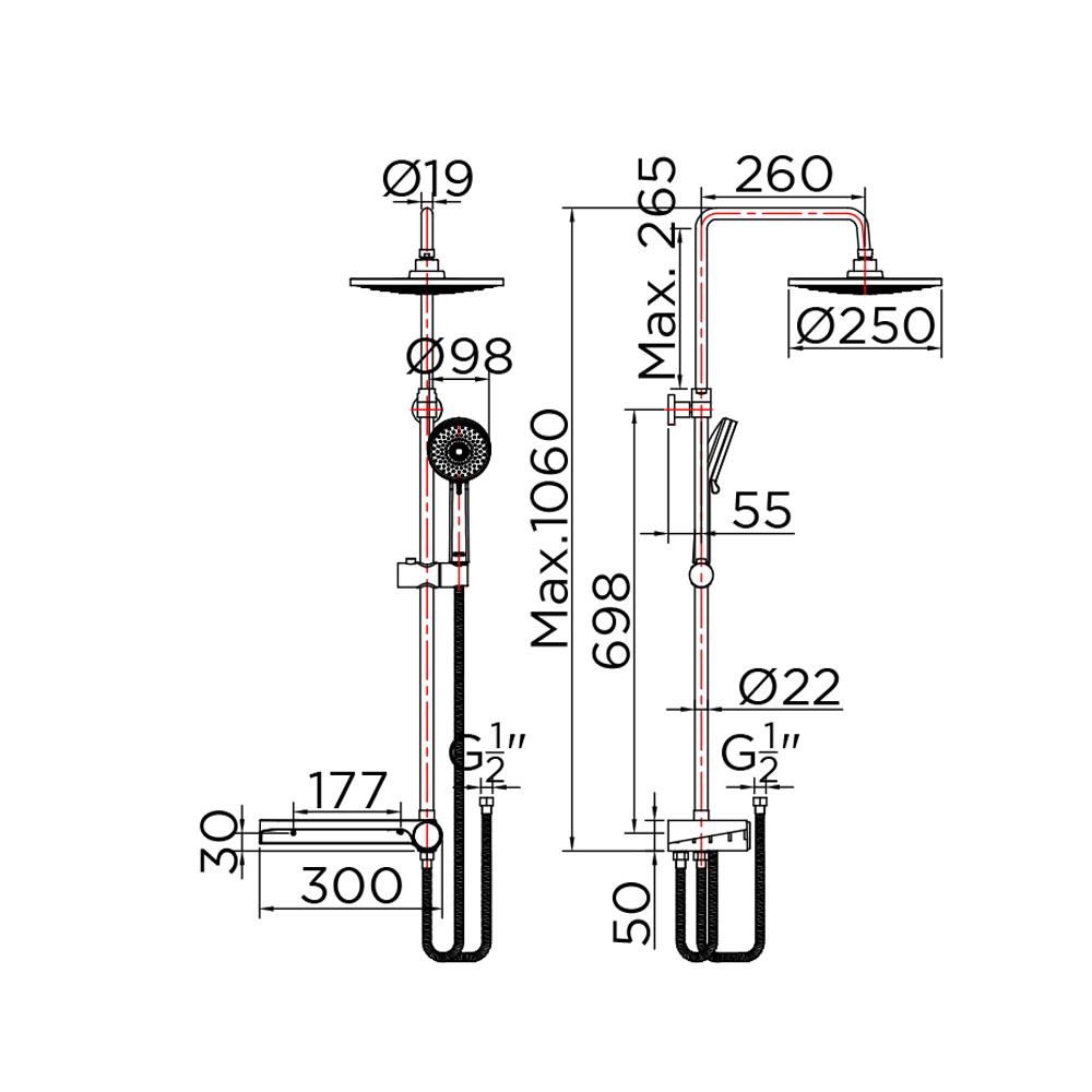 ฝักบัว RAIN SHOWER KARAT FAUCET KRS-029-623-50