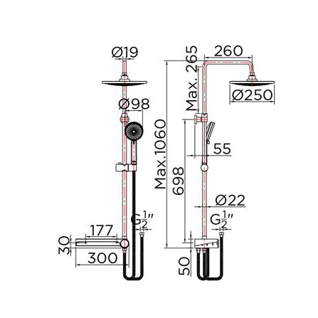ฝักบัว RAIN SHOWER KARAT FAUCET KRS-029-623-50_2