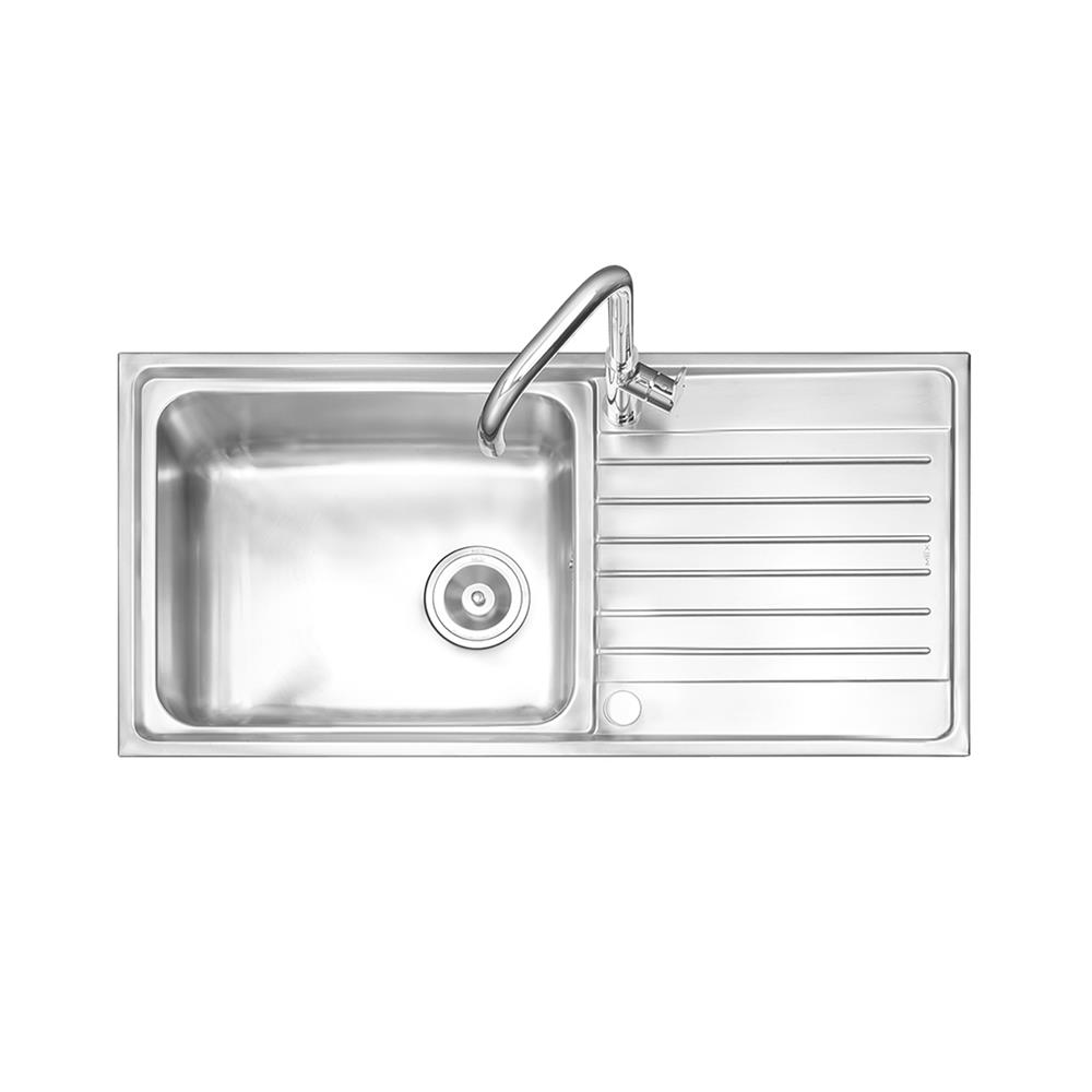 ซิงค์ฝัง 1 หลุม 1 ที่พัก MEX DLC101 สีเงิน