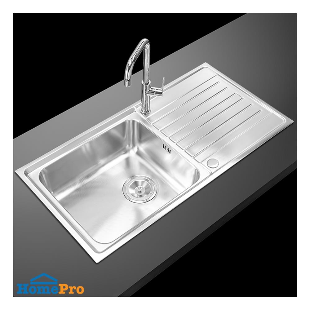 ซิงค์ฝัง 1 หลุม 1 ที่พัก MEX DLC101 สีเงิน