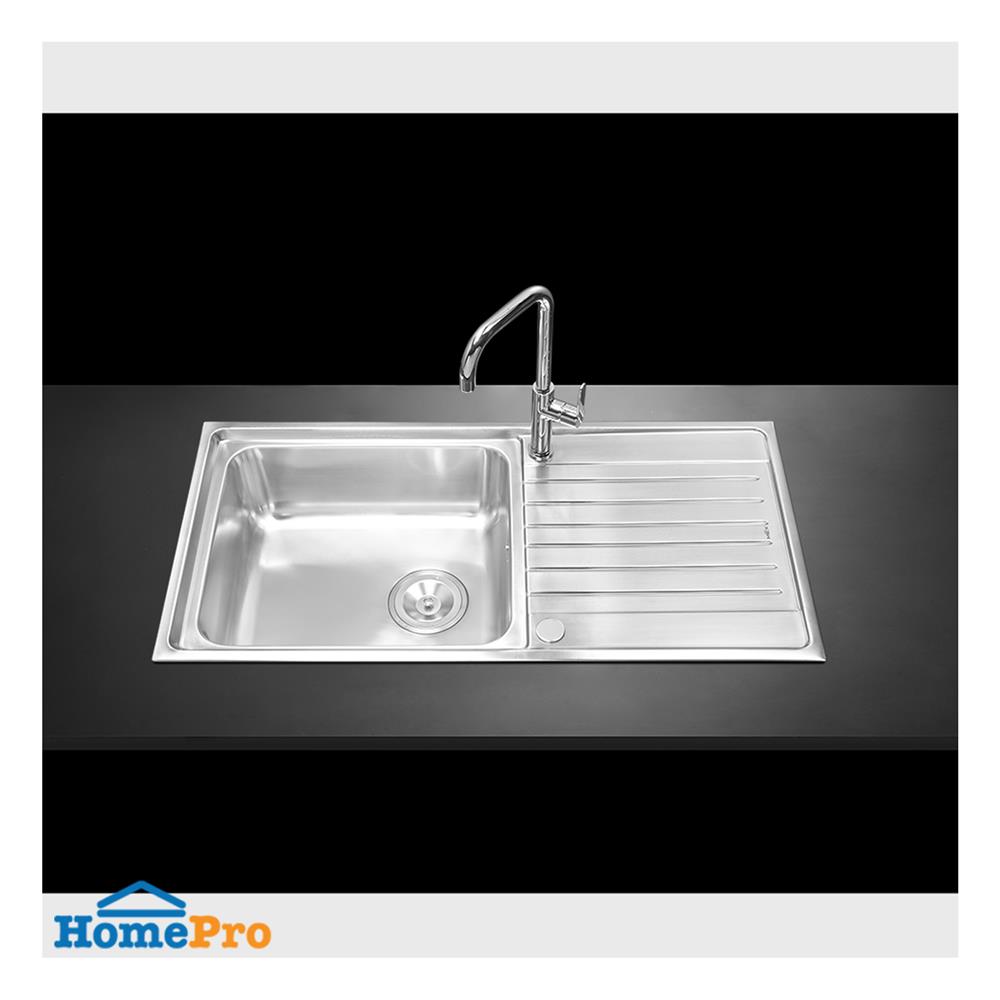 ซิงค์ฝัง 1 หลุม 1 ที่พัก MEX DLC101 สีเงิน