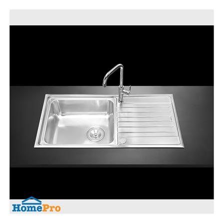 ซิงค์ฝัง 1 หลุม 1 ที่พัก MEX DLC101 สีเงิน_6