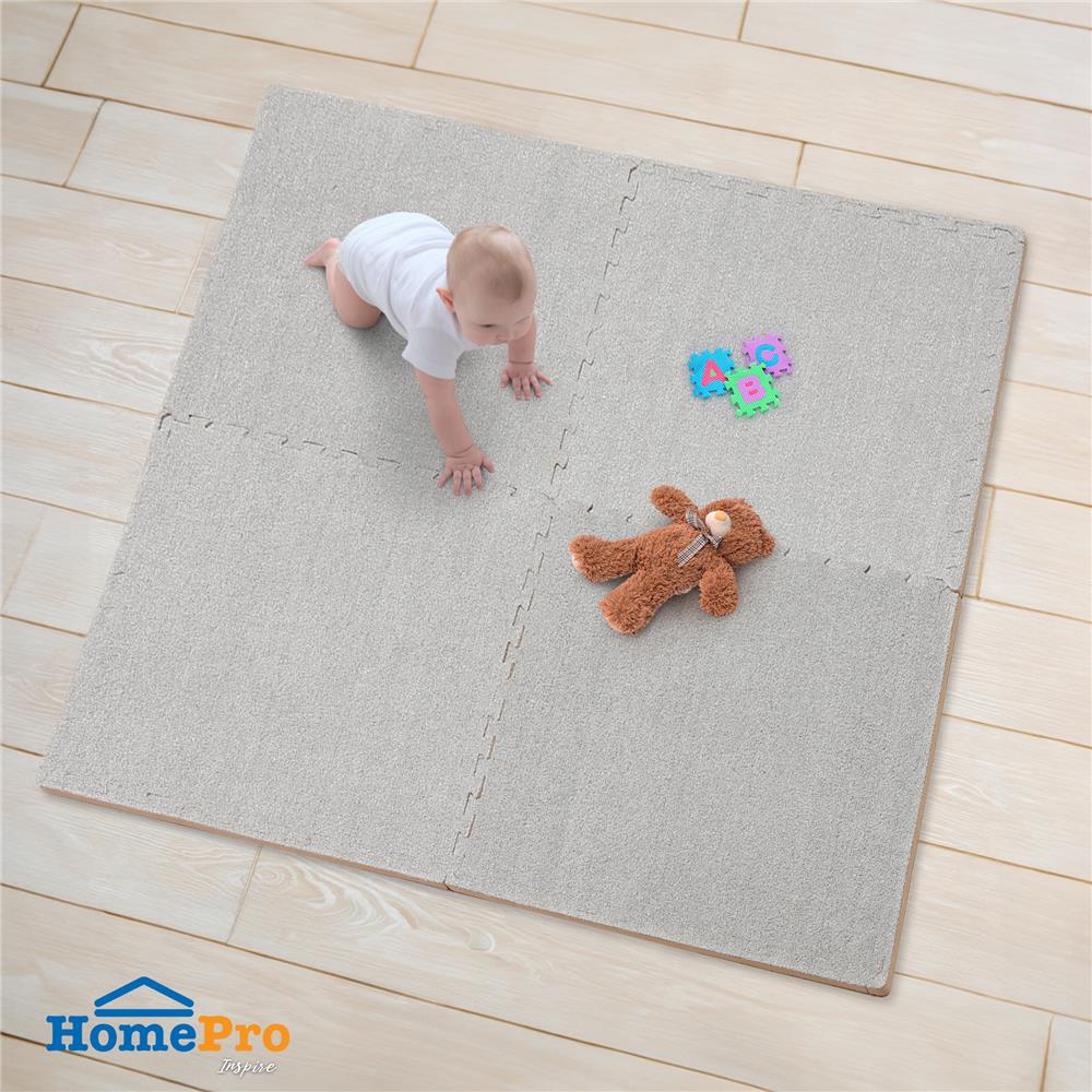 แผ่นรองนั่ง JIGSAW HOME LIVING STYLE ELMO 60X60 ซม. สีเทา (แพ็ก 4 ชิ้น)