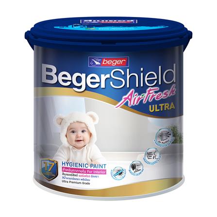 สีน้ำทาภายใน ชนิดกึ่งเงา BEGER BEGERSHIELD AIRFRESH ULTRA สีขาว BASE C 1 แกลลอน_0