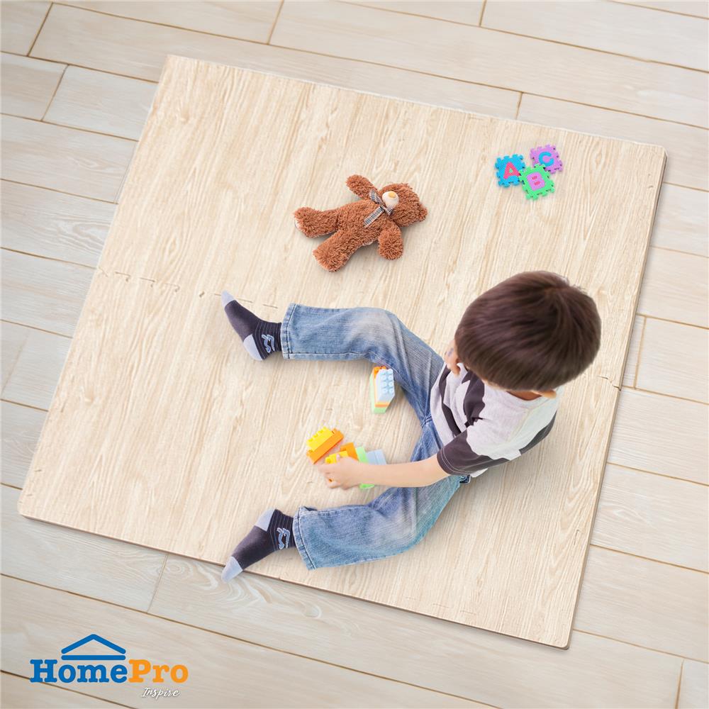 แผ่นรองนั่ง JIGSAW HOME LIVING STYLE OAK 60X60 ซม. สีครีม (แพ็ก 4 ชิ้น)