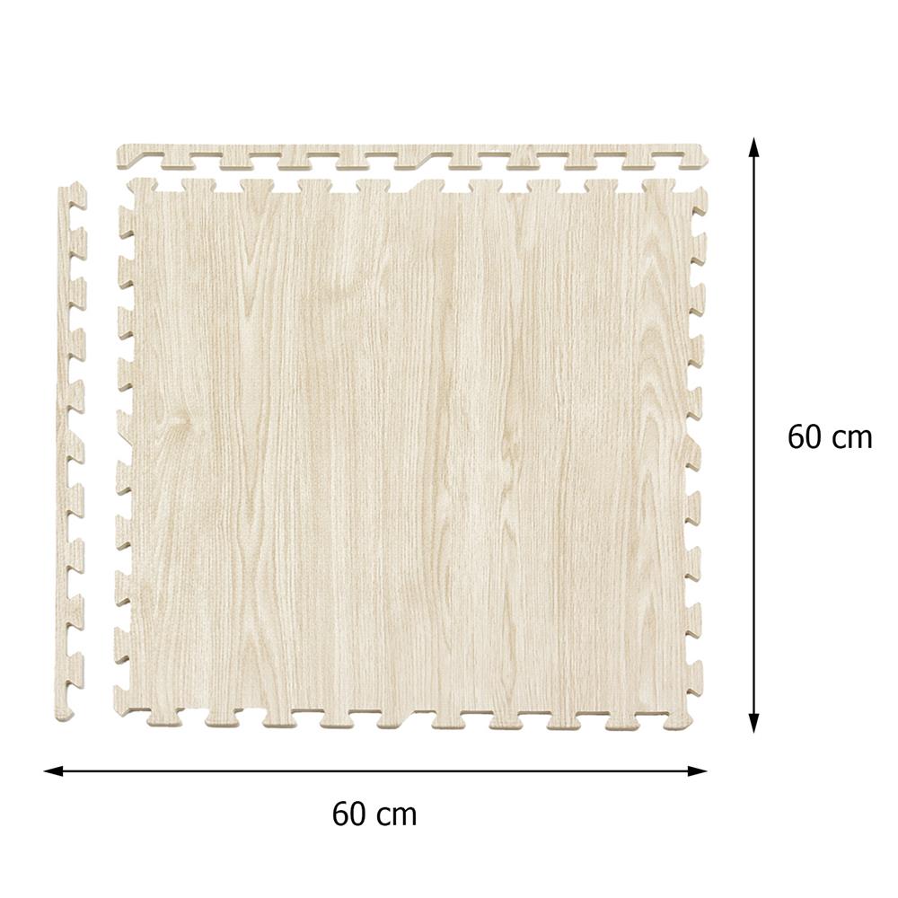 แผ่นรองนั่ง JIGSAW HOME LIVING STYLE OAK 60X60 ซม. สีครีม (แพ็ก 4 ชิ้น)