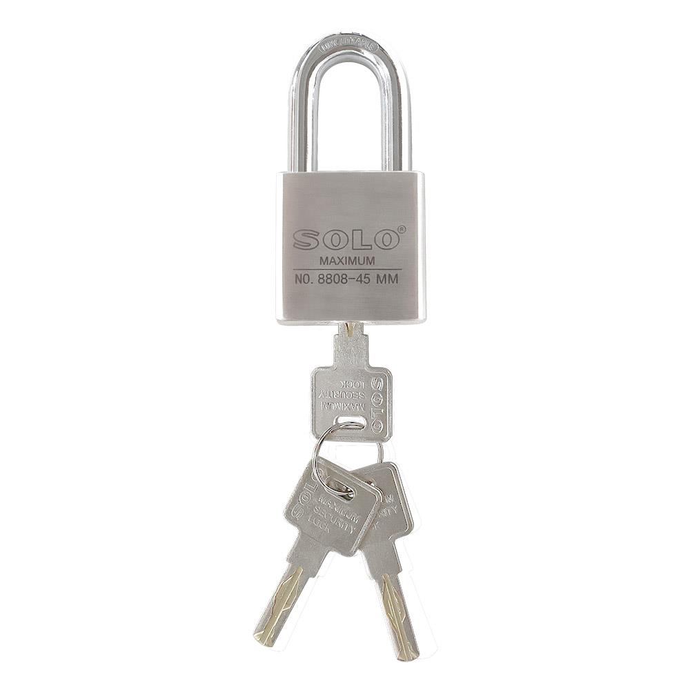 กุญแจลูกปืน SOLO 8808-45 45 มม. สีสเตนเลส