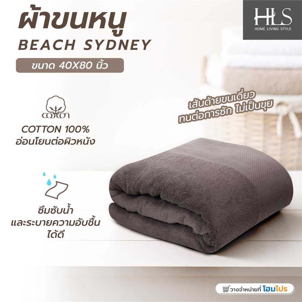 ผ้าขนหนู HOME LIVING STYLE BEACH SYDNEY 40X80 นิ้ว สี BROWN