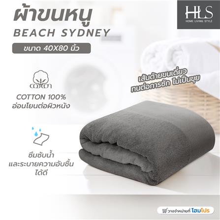 ผ้าขนหนู HOME LIVING STYLE BEACH SYDNEY 40X80 นิ้ว สี GREY_5