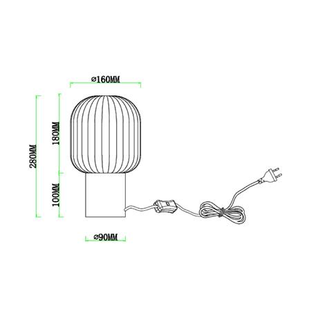 ไฟตั้งโต๊ะ CARINI T249137 สีเทา/ทอง_5