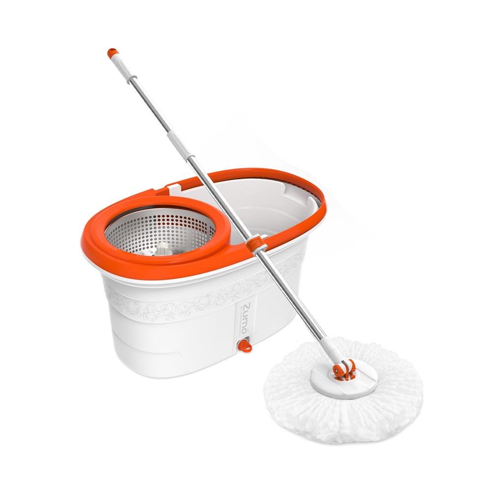 ชุดอุปกรณ์ถังปั่นพร้อมไม้ม็อบ ZUMO DIVA ZM05 สีขาว/ส้ม