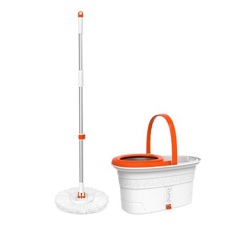 ชุดอุปกรณ์ถังปั่นพร้อมไม้ม็อบ ZUMO DIVA ZM05 สีขาว/ส้ม_0