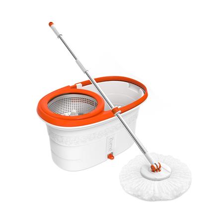 ชุดอุปกรณ์ถังปั่นพร้อมไม้ม็อบ ZUMO DIVA ZM05 สีขาว/ส้ม_1