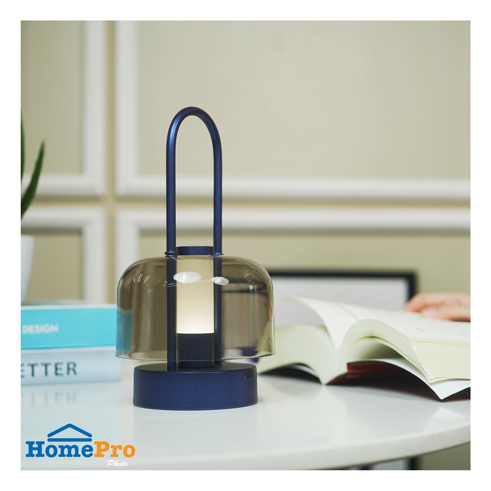 ไฟตั้งโต๊ะ LED CARINI RT249292BU สีเทา/ฟ้า/ใส