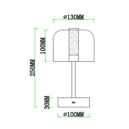 ไฟตั้งโต๊ะ LED CARINI RT249291BK 3 วัตต์ สีเทา/ดำ_8