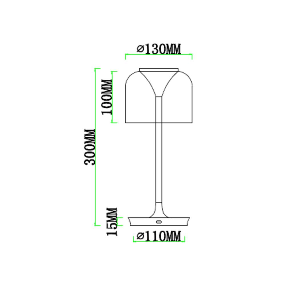 ไฟตั้งโต๊ะ LED CARINI RT230357 3 วัตต์ สีใส/เงิน