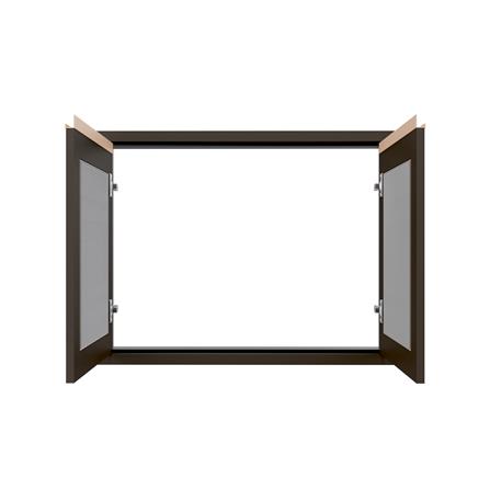 บานซิงค์คู่ระแนง JUPITER JUVENTAS 87x67 ซม. สีน้ำตาล_1